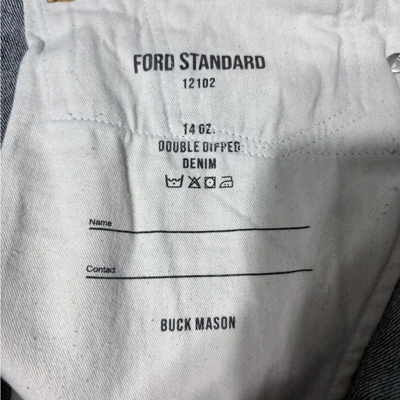 Men’s Buck Mason JAPANESE DENIM FORD STANDARD JEAN Classic Blue Denim 38/31 - Picture 5 of 14